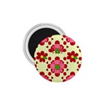 Retro 1960s Flowers Pattern 4 1.75  Magnets Front