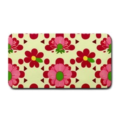 Retro 1960s Flowers Pattern 4 Medium Bar Mat