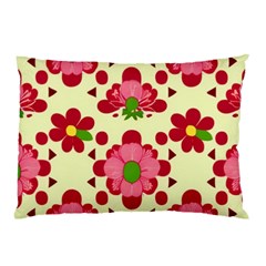 Retro 1960s Flowers Pattern 4 Pillow Case