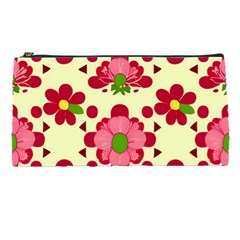 Retro 1960s Flowers Pattern 4 Pencil Cases