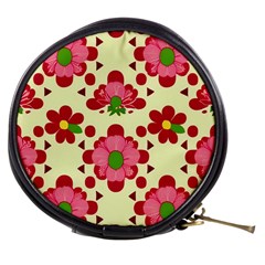 Retro 1960s Flowers Pattern 4 Mini Makeup Bag