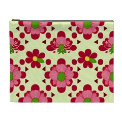 Retro 1960s Flowers Pattern 4 Cosmetic Bag (xl)