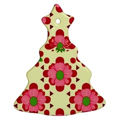 Retro 1960s Flowers Pattern 4 Ornament (christmas Tree) 