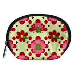 Retro 1960s Flowers Pattern 4 Accessory Pouch (medium) by violetheavensky