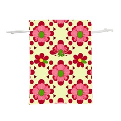 Retro 1960s Flowers Pattern 4 Lightweight Drawstring Pouch (m)