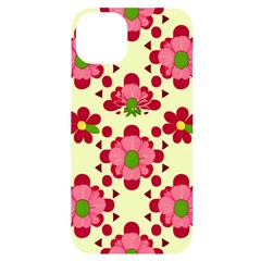 Retro 1960s Flowers Pattern 4 Iphone 14 Plus Black Uv Print Case