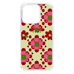 Retro 1960s Flowers Pattern 4 Iphone 14 Pro Tpu Uv Print Case by patterns123