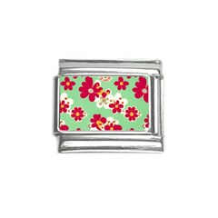 Retro 1960s Flowers Pattern Italian Charm (9mm) by violetheavensky