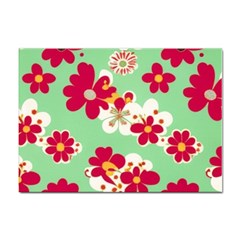 Retro 1960s Flowers Pattern Sticker A4 (100 Pack) by violetheavensky