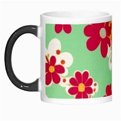 Retro 1960s Flowers Pattern Morph Mug