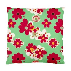 Retro 1960s Flowers Pattern Standard Cushion Case (two Sides)