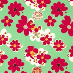 Retro 1960s Flowers Pattern Play Mat (rectangle) by violetheavensky