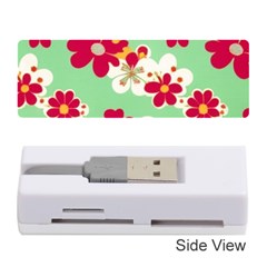 Retro 1960s Flowers Pattern Memory Card Reader (stick)