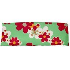 Retro 1960s Flowers Pattern 21 x60  Body Pillow Case Dakimakura (two Sides)