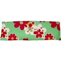 Retro 1960s Flowers Pattern 21 x63  Body Pillow Case Dakimakura (two Sides)