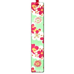 Retro 1960s Flowers Pattern Large Book Marks