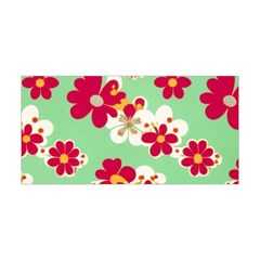 Retro 1960s Flowers Pattern Yoga Headband by violetheavensky