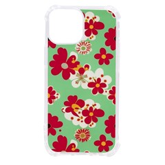 Retro 1960s Flowers Pattern Iphone 13 Mini Tpu Uv Print Case by violetheavensky