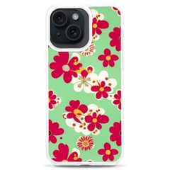 Retro 1960s Flowers Pattern Iphone 15 Plus Tpu Uv Print Case