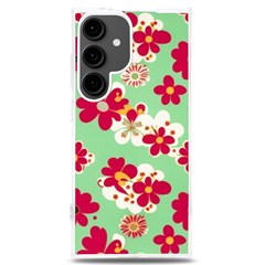 Retro 1960s Flowers Pattern Samsung Galaxy S24 Plus 6 7 Inch Tpu Uv Case by violetheavensky