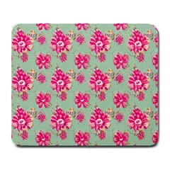 Retro 1880s Flowers Pattern 11 Large Mousepad