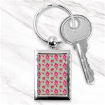 Retro 1880s Flowers Pattern 11 Key Chain (Rectangle) Front