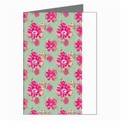 Retro 1880s Flowers Pattern 11 Greeting Cards (pkg Of 8)