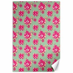 Retro 1880s Flowers Pattern 11 Canvas 24  X 36  by violetheavensky