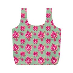 Retro 1880s Flowers Pattern 11 Full Print Recycle Bag (m) by violetheavensky