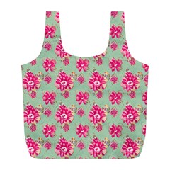 Retro 1880s Flowers Pattern 11 Full Print Recycle Bag (l)