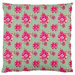 Retro 1880s Flowers Pattern 11 Large Premium Plush Fleece Cushion Case (Two Sides) Back