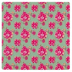 Retro 1880s Flowers Pattern 11 Uv Print Square Tile Coaster  by violetheavensky