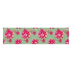 Retro 1880s Flowers Pattern 11 Banner And Sign 4  X 1 