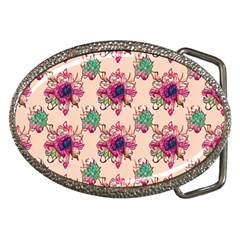 Retro 1880s Flowers Pattern 10 Belt Buckles