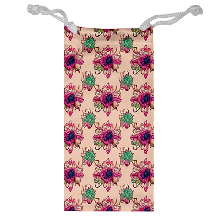 Retro 1880s Flowers Pattern 10 Jewelry Bag