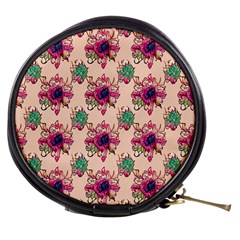 Retro 1880s Flowers Pattern 10 Mini Makeup Bag