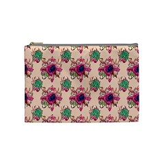 Retro 1880s Flowers Pattern 10 Cosmetic Bag (medium)