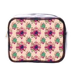 Retro 1880s Flowers Pattern 10 Mini Toiletries Bag (one Side) by violetheavensky