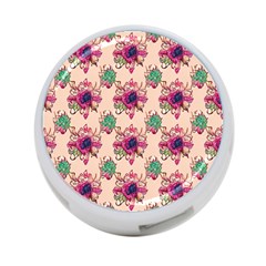 Retro 1880s Flowers Pattern 10 4-port Usb Hub (two Sides) by patterns123