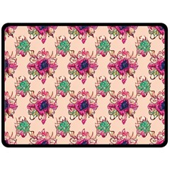 Retro 1880s Flowers Pattern 10 Fleece Blanket (large)