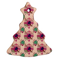 Retro 1880s Flowers Pattern 10 Ornament (christmas Tree) 