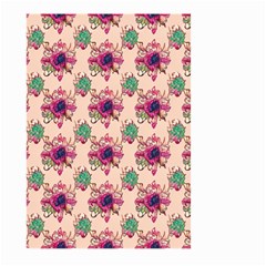 Retro 1880s Flowers Pattern 10 Large Garden Flag (two Sides) by violetheavensky