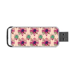 Retro 1880s Flowers Pattern 10 Portable Usb Flash (one Side)