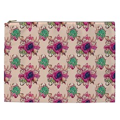 Retro 1880s Flowers Pattern 10 Cosmetic Bag (xxl)