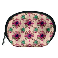 Retro 1880s Flowers Pattern 10 Accessory Pouch (medium) by patterns123