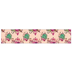 Retro 1880s Flowers Pattern 10 Small Premium Plush Fleece Scarf