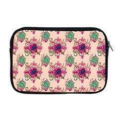 Retro 1880s Flowers Pattern 10 Apple Macbook Pro 17  Zipper Case by patterns123