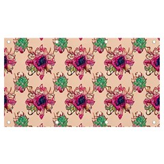 Retro 1880s Flowers Pattern 10 Banner And Sign 7  X 4  by patterns123