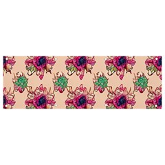 Retro 1880s Flowers Pattern 10 Banner And Sign 9  X 3  by patterns123