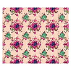 Retro 1880s Flowers Pattern 10 Premium Plush Fleece Blanket (small) by patterns123